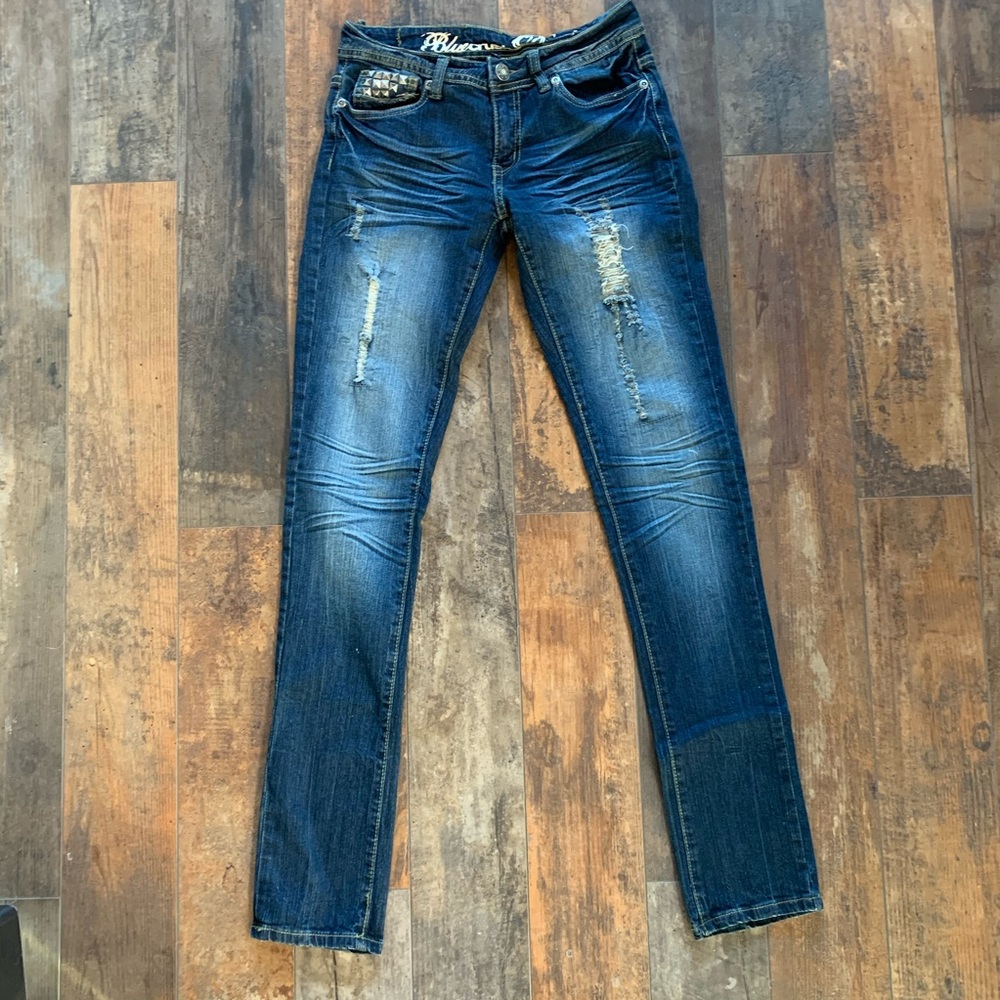 Blue Crush Studded Embellished Jeans